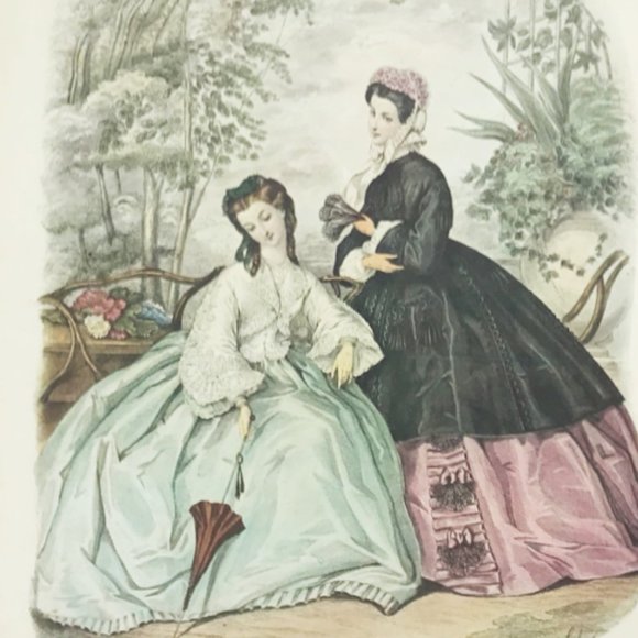 La Mode Illustree Framed Art Bureaux du Journal 56 Rue Jacob Paris 1862 - Picture 3 of 7